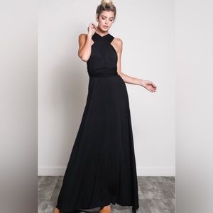 SLEEVELESS INFINITY BELTED MAXI DRESS